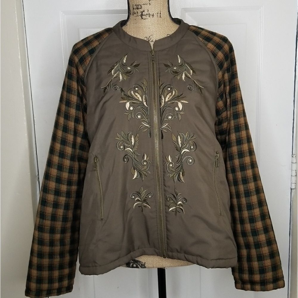 Sundance | Olive Swing Floral Embroidered Jacket